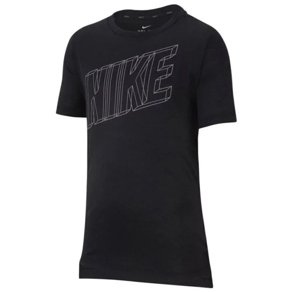 Nike Dri-Fit Breathe Black/Gunsmoke Boy’s Short Sleeve T-Shirt BV3804-010 XL